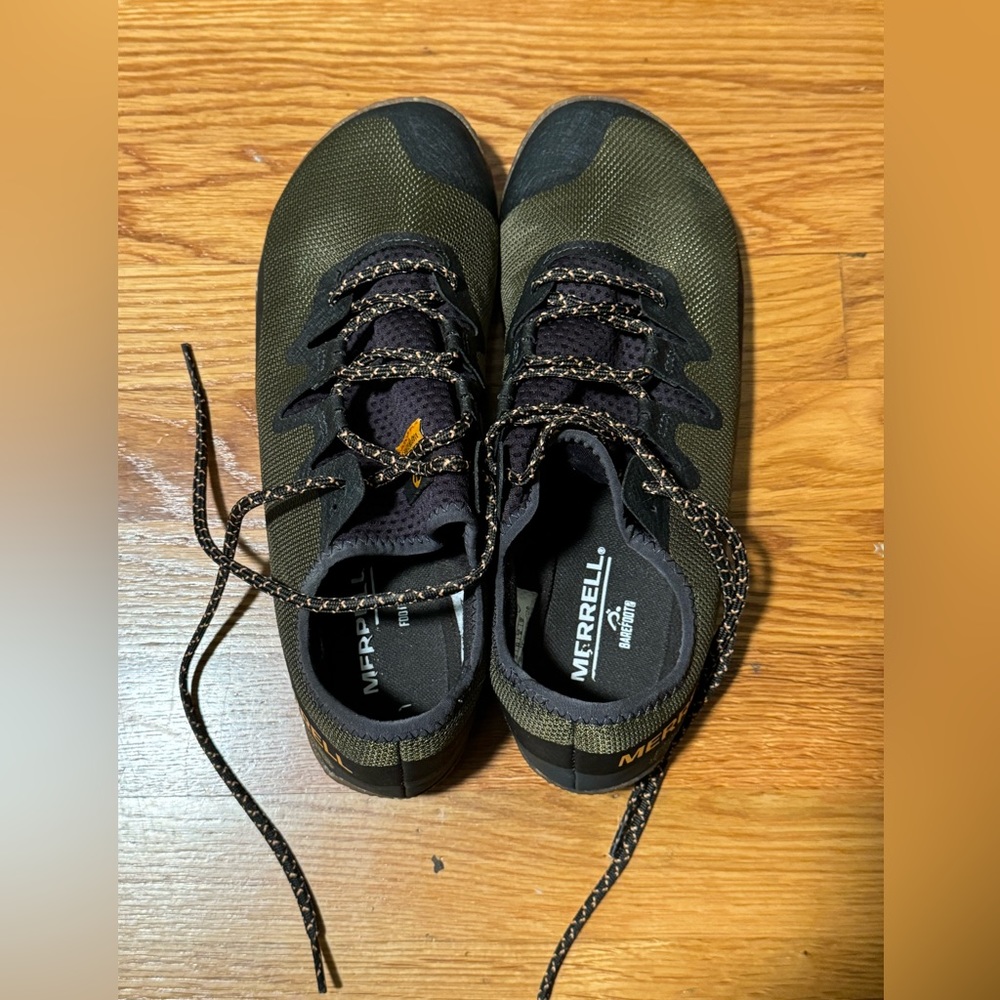 Merrell Vapor Glove 5 Size 10 Barefoot Shoes in Olive Green